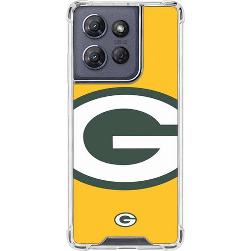 NFL Green Bay Packers Large Logo Moto G 5G (2025) Clear Case