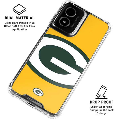 NFL Green Bay Packers Large Logo Moto G Power 5G (2024) Clear Case