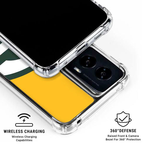 NFL Green Bay Packers Large Logo Moto G Power 5G (2024) Clear Case
