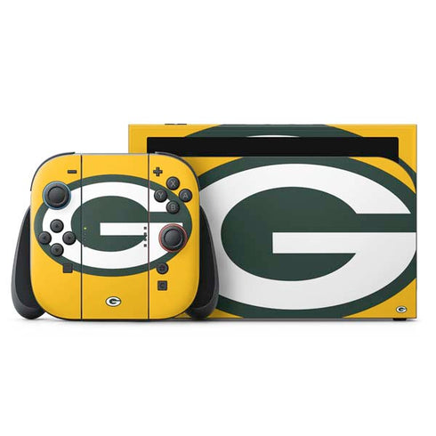 NFL Green Bay Packers Large Logo Nintendo Switch 2 (2025) with Joy-Con Skin