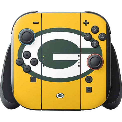 NFL Green Bay Packers Large Logo Nintendo Switch 2 (2025) with Joy-Con Skin