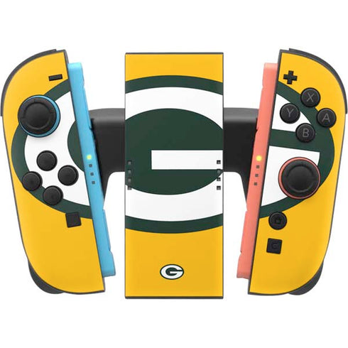 NFL Green Bay Packers Large Logo Nintendo Switch 2 (2025) Joy-Con Controller Skin
