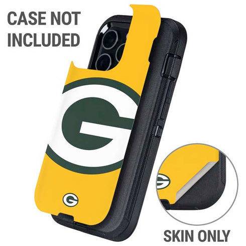 NFL Green Bay Packers Large Logo Otterbox Defender iPhone Skin