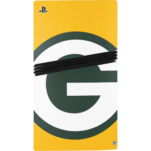 NFL Green Bay Packers Large Logo PS5 Pro Disk Bundle Skin