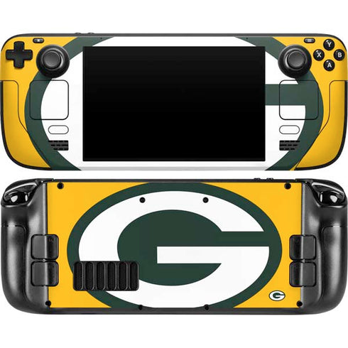 NFL Green Bay Packers Large Logo Steam Deck Handheld Gaming Computer OLED Skin
