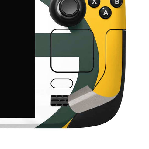 NFL Green Bay Packers Large Logo Steam Deck Handheld Gaming Computer OLED Skin