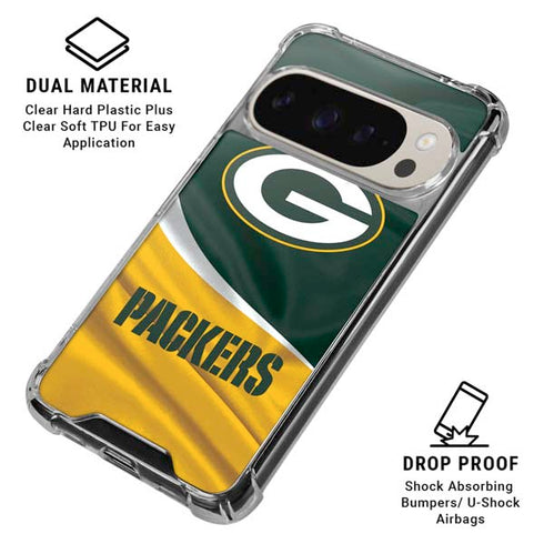 NFL Green Bay Packers Pixel 9 Pro XL Clear Case