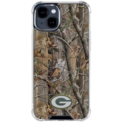 NFL Green Bay Packers Realtree AP Camo iPhone 15 Clear Case