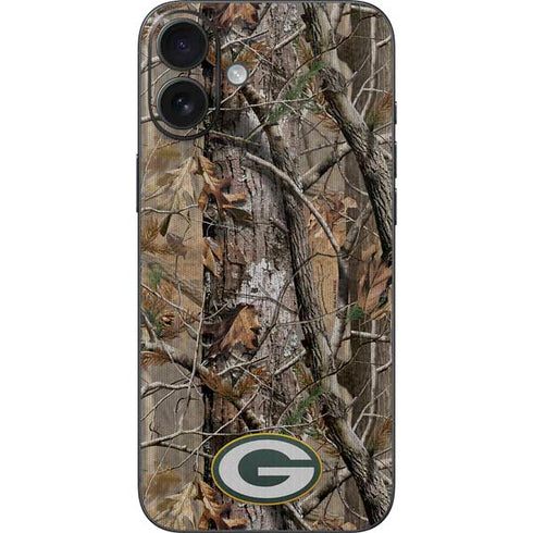 NFL Green Bay Packers Realtree AP Camo iPhone 16 Plus Skin