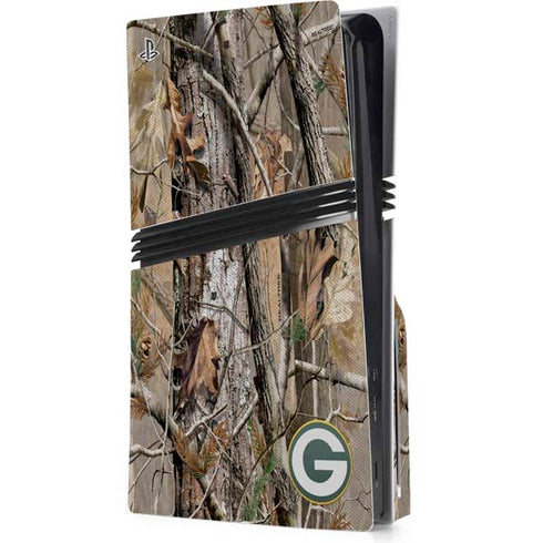 NFL Green Bay Packers Realtree AP Camo PS5 Pro Disk Console Skin