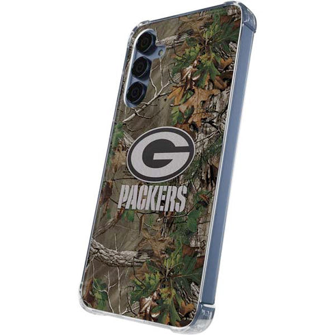 NFL Green Bay Packers Realtree Xtra Green Camo Galaxy A55 5G Clear Case