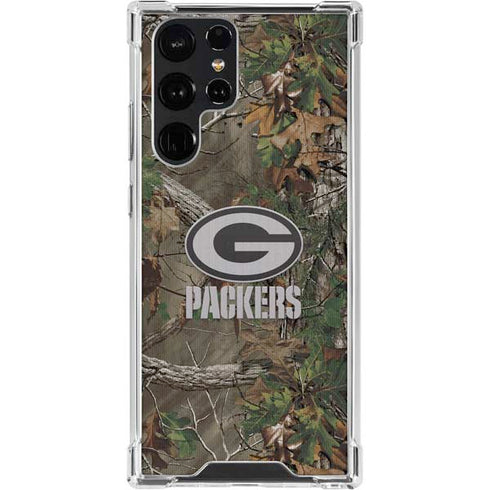 NFL Green Bay Packers Realtree Xtra Green Camo Galaxy S23 Ultra Clear Case