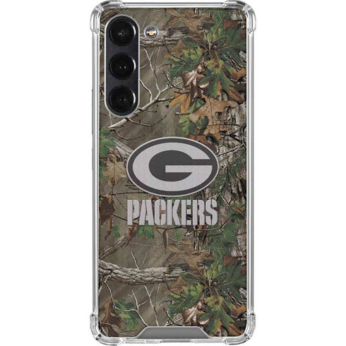 NFL Green Bay Packers Realtree Xtra Green Camo Galaxy S24 FE Clear Case