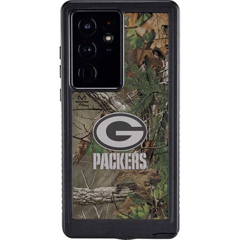 NFL Green Bay Packers Realtree Xtra Green Camo Galaxy S24 Ultra Waterproof Case