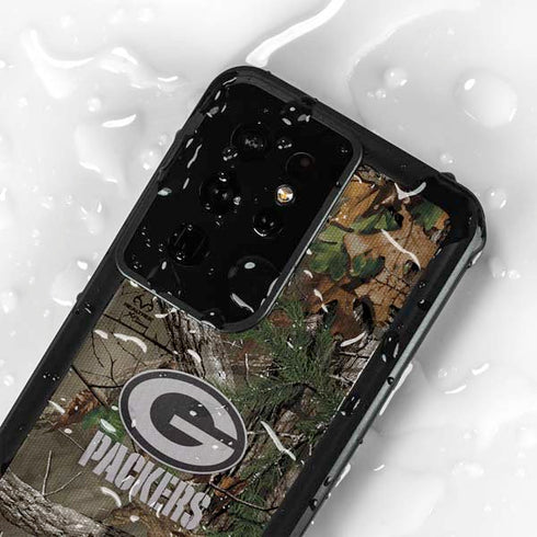 NFL Green Bay Packers Realtree Xtra Green Camo Galaxy S24 Ultra Waterproof Case