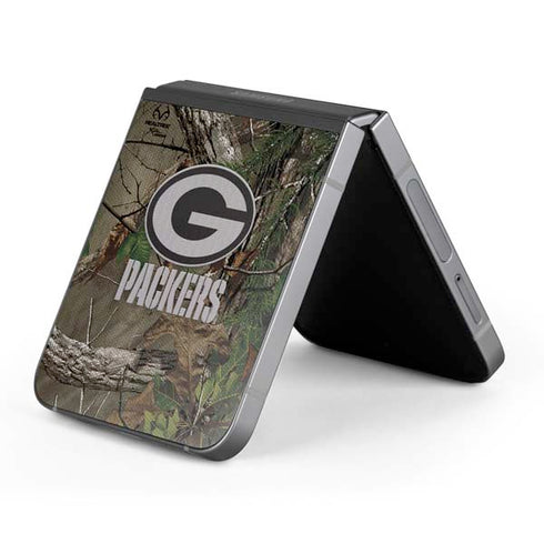 NFL Green Bay Packers Realtree Xtra Green Camo Galaxy Z Flip6 Skin