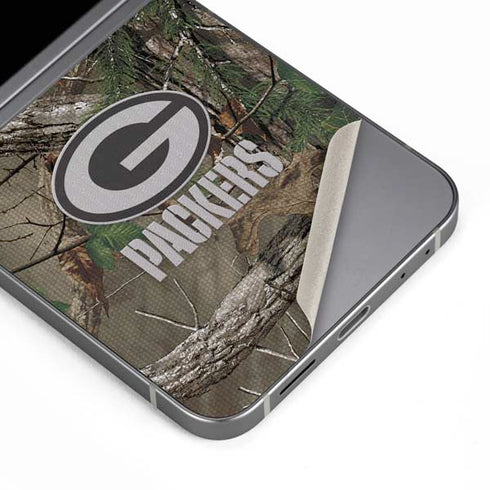 NFL Green Bay Packers Realtree Xtra Green Camo Galaxy Z Flip6 Skin