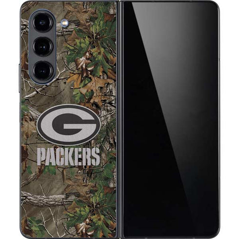 NFL Green Bay Packers Realtree Xtra Green Camo Galaxy Z Fold5 5G Skin