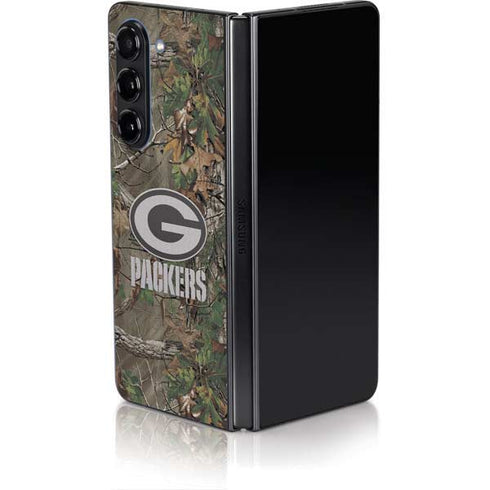 NFL Green Bay Packers Realtree Xtra Green Camo Galaxy Z Fold5 5G Skin