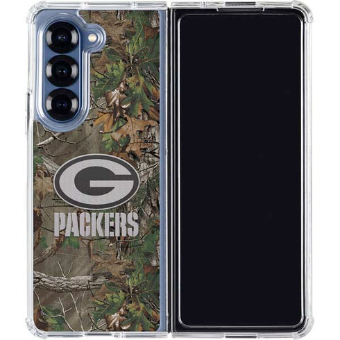 NFL Green Bay Packers Realtree Xtra Green Camo Galaxy Z Fold6 Clear Case