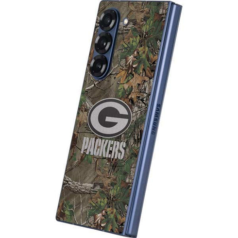 NFL Green Bay Packers Realtree Xtra Green Camo Galaxy Z Fold6 Skin