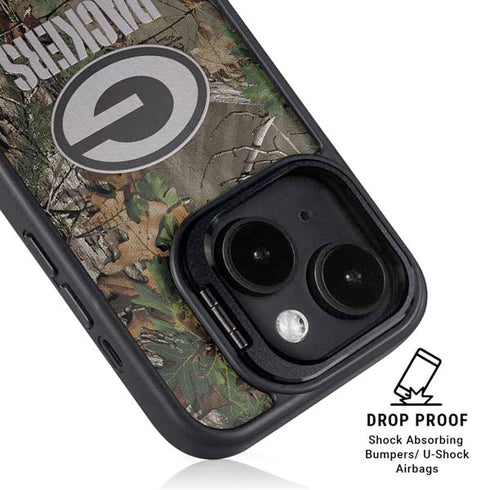 NFL Green Bay Packers Realtree Xtra Green Camo iPhone 14 Kickstand Case