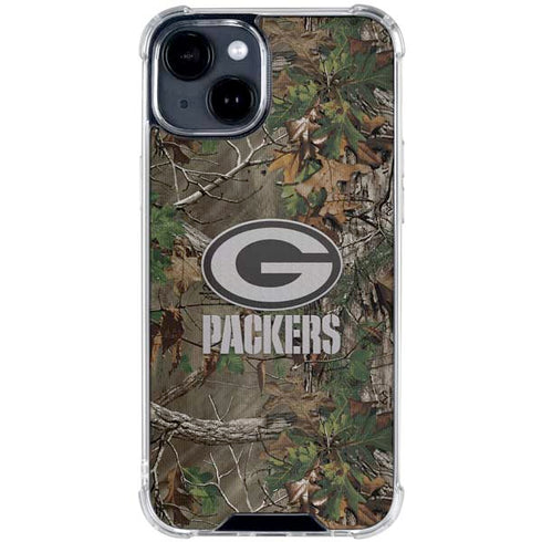NFL Green Bay Packers Realtree Xtra Green Camo iPhone 15 Clear Case