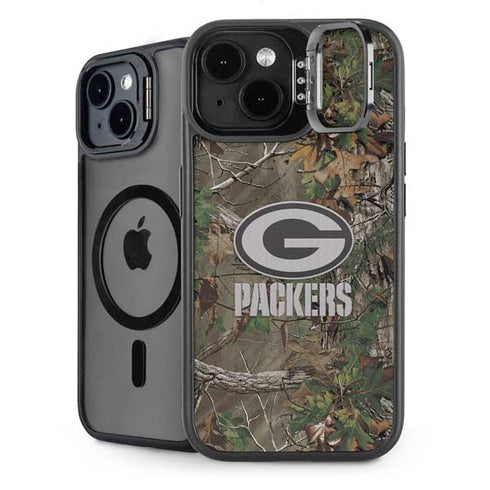 NFL Green Bay Packers Realtree Xtra Green Camo iPhone 15 Plus Kickstand Case