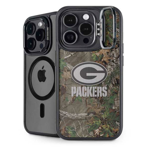 NFL Green Bay Packers Realtree Xtra Green Camo iPhone 15 Pro Kickstand Case