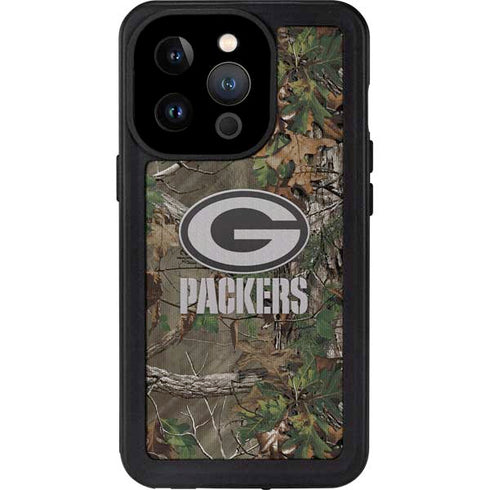 NFL Green Bay Packers Realtree Xtra Green Camo iPhone 15 Pro Waterproof Case