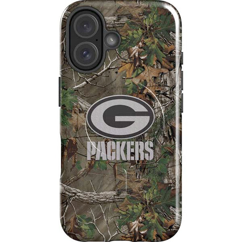 NFL Green Bay Packers Realtree Xtra Green Camo iPhone 16 Magsafe Impact Case