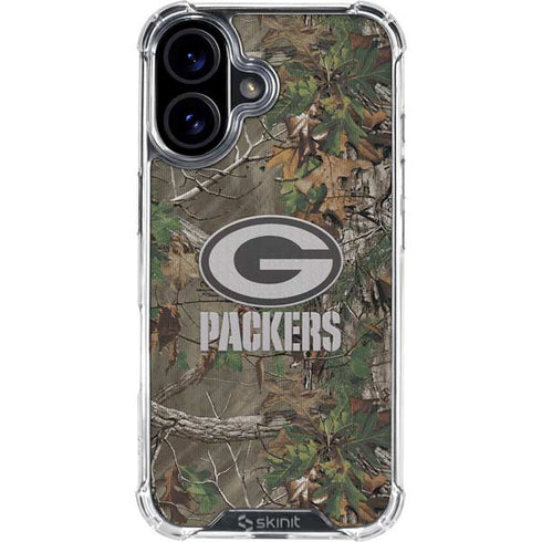 NFL Green Bay Packers Realtree Xtra Green Camo iPhone 16 Plus Clear Case