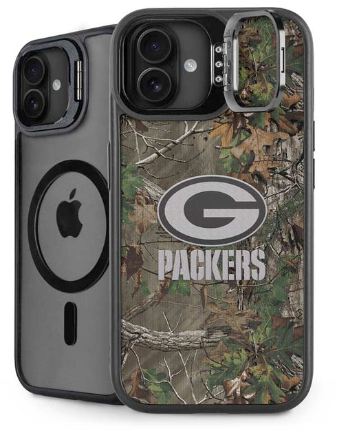 NFL Green Bay Packers Realtree Xtra Green Camo iPhone 16 Plus Kickstand Case