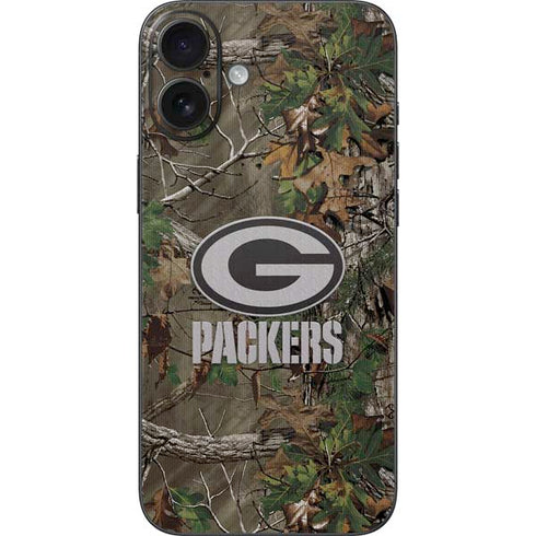 NFL Green Bay Packers Realtree Xtra Green Camo iPhone 16 Plus Skin