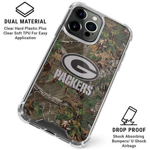 NFL Green Bay Packers Realtree Xtra Green Camo iPhone 16 Pro Clear Case