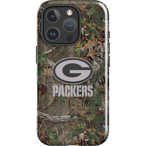 NFL Green Bay Packers Realtree Xtra Green Camo iPhone 16 Pro Magsafe Impact Case