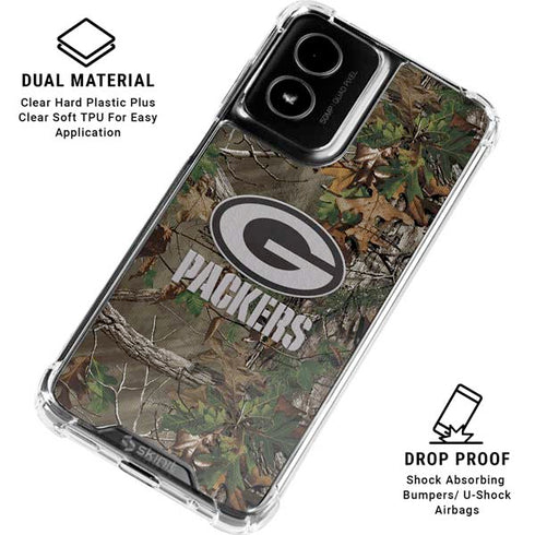 NFL Green Bay Packers Realtree Xtra Green Camo Moto G Power 5G (2024) Clear Case