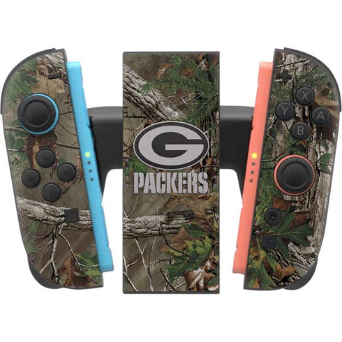 NFL Green Bay Packers Realtree Xtra Green Camo Nintendo Switch 2 (2025) Joy-Con Controller Skin