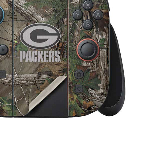NFL Green Bay Packers Realtree Xtra Green Camo Nintendo Switch 2 (2025) Joy-Con Controller Skin