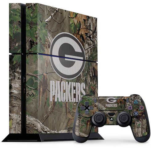 NFL Green Bay Packers Realtree Xtra Green Camo PS4 Console and Controller Bundle Skin