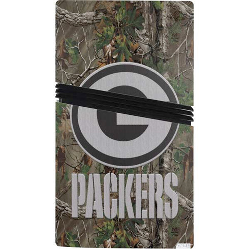NFL Green Bay Packers Realtree Xtra Green Camo PS5 Pro Console Skin