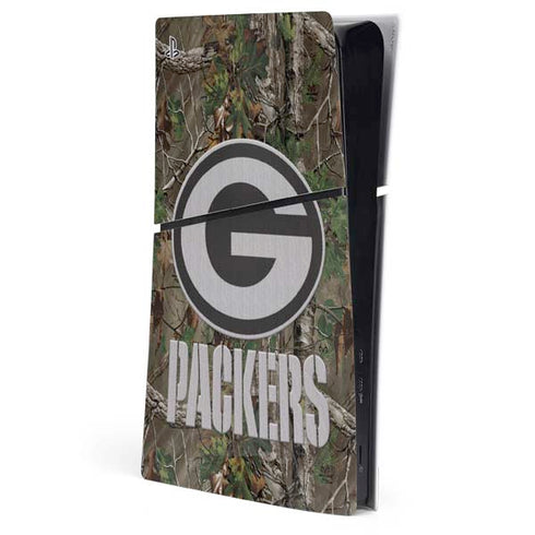 NFL Green Bay Packers Realtree Xtra Green Camo PS5 Slim Digital Edition Console Skin