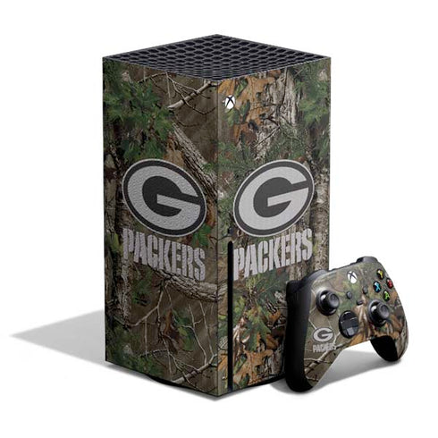 NFL Green Bay Packers Realtree Xtra Green Camo Xbox Series X Skins