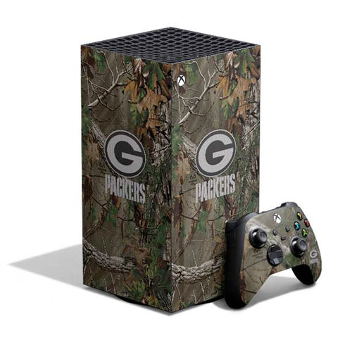 NFL Green Bay Packers Realtree Xtra Green Camo XBox Series X Digital Edition Bundle Skin