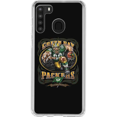 Liquid Blue NFL Green Bay Packers Running Back Galaxy A21 Clear Case