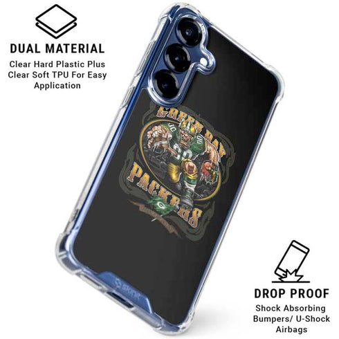 Liquid Blue NFL Green Bay Packers Running Back Galaxy S25 Plus Clear Case