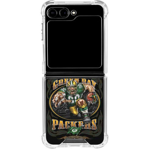 Liquid Blue NFL Green Bay Packers Running Back Galaxy Z Flip6 Clear Case