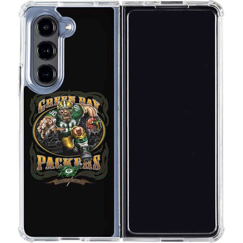 Liquid Blue NFL Green Bay Packers Running Back Galaxy Z Fold5 5G Clear Case