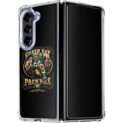 Liquid Blue NFL Green Bay Packers Running Back Galaxy Z Fold5 5G Clear Case