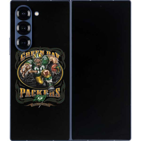 Liquid Blue NFL Green Bay Packers Running Back Galaxy Z Fold6 Skin
